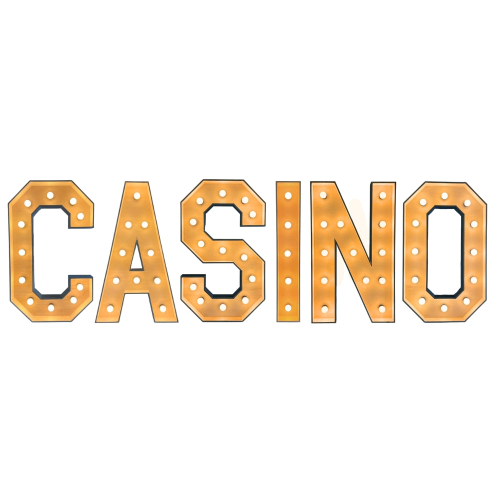 Lichtletters 'CASINO' (Verhuur / 100CM hoog)