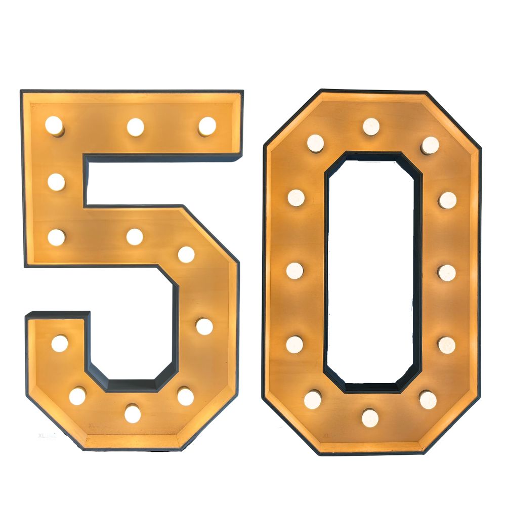 Lichtletters '50' (Verhuur / 100CM hoog)