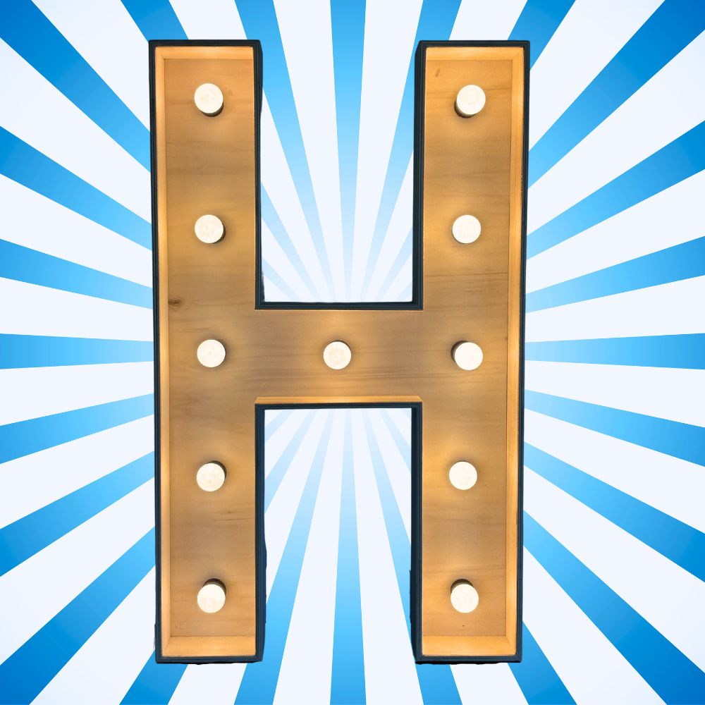 Lichtletter H (Verhuur / 100CM hoog)