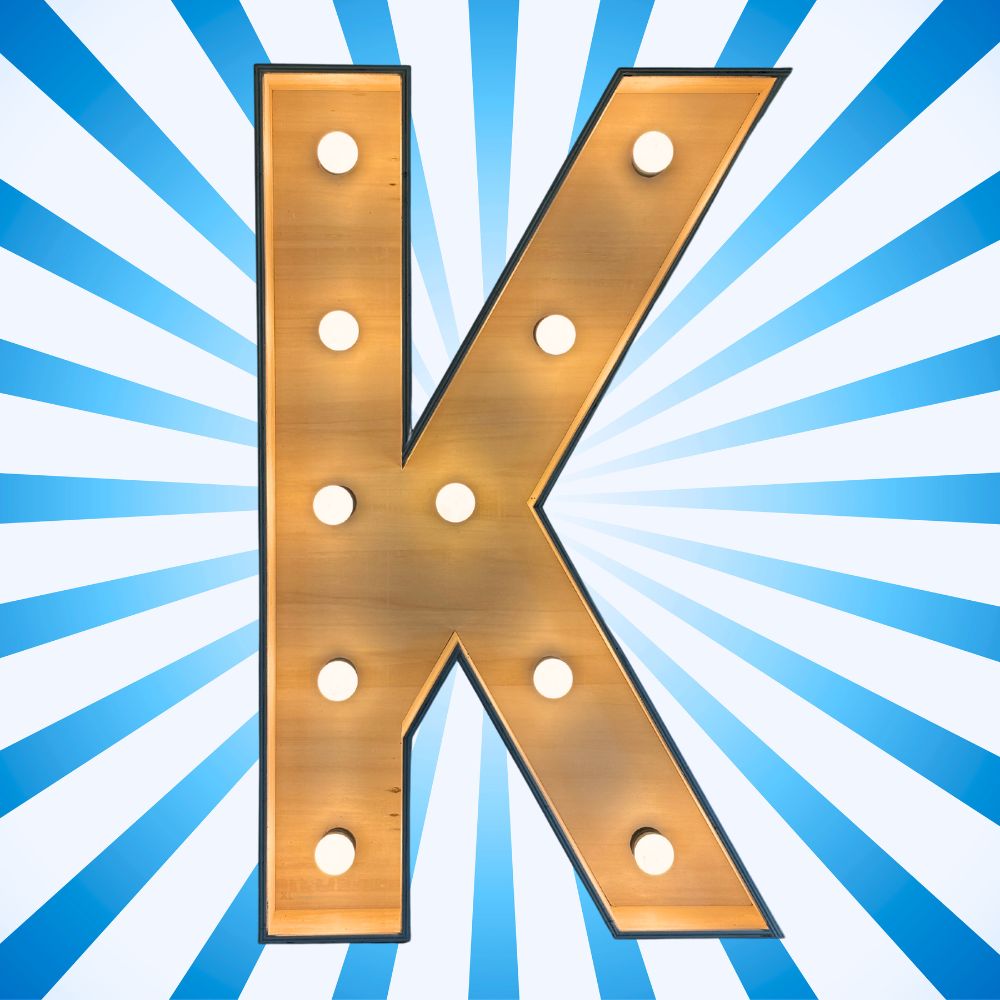 Lichtletter K (Verhuur / 100CM hoog)