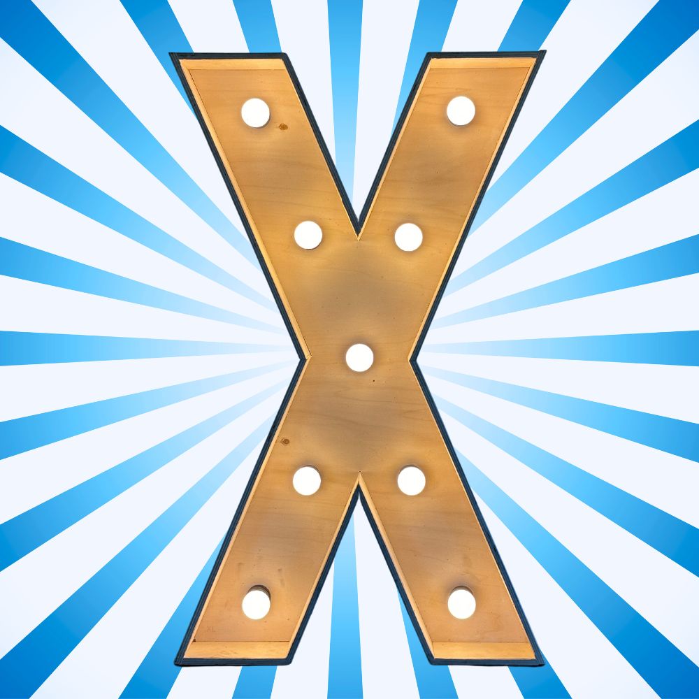 Lichtletter X (Verhuur / 100CM hoog)