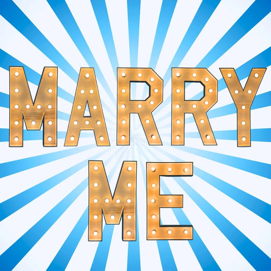 MARRY ME Lichtletters huren (Verhuur / 100CM hoog)