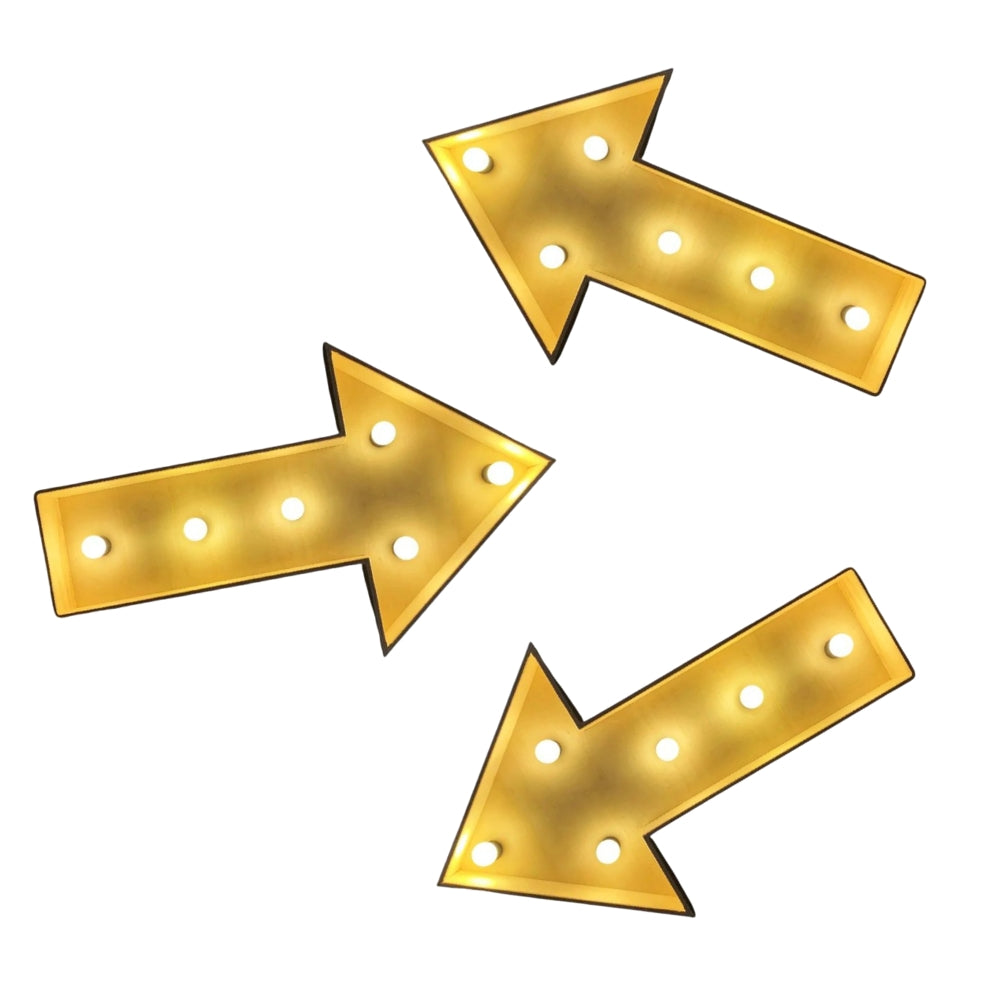 3 Verlichte pijlen (Verhuur / 100CM hoog)