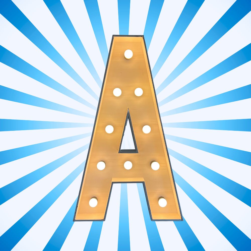 Lichtletter A (Verhuur / 100CM hoog)