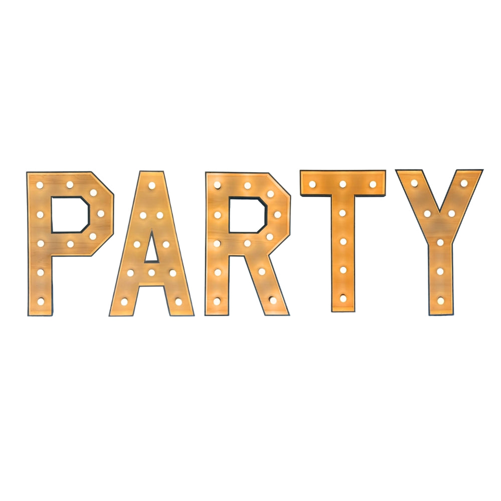 Lichtletters 'PARTY' (Verhuur / 100CM hoog)