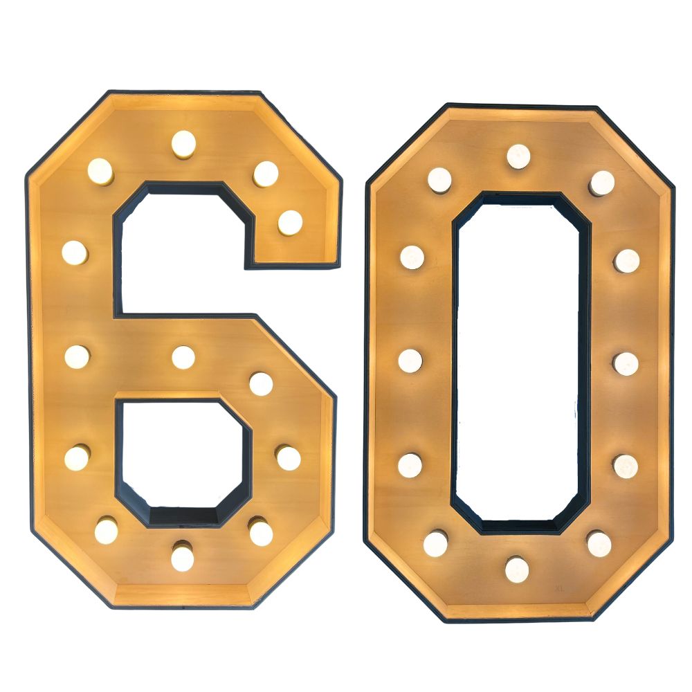 Lichtletters '60' (Verhuur / 100CM hoog)