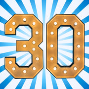 Lichtletters '30' (Verhuur / 100CM hoog)