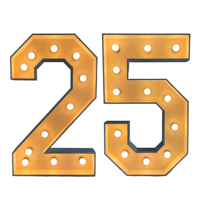 Lichtletters '25' (Verhuur / 100CM hoog)