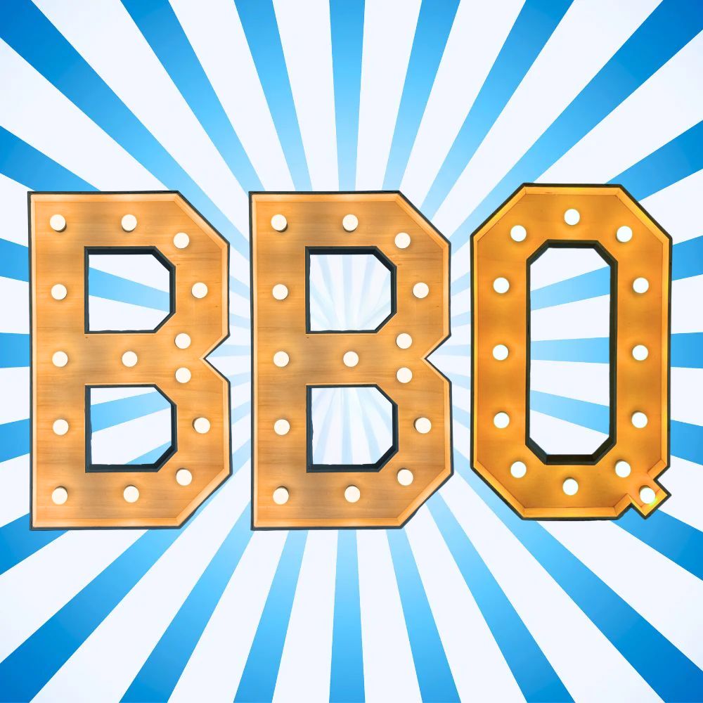 Lichtletters 'BBQ' (Verhuur / 100CM hoog)