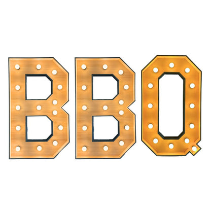 Lichtletters 'BBQ' (Verhuur / 100CM hoog)