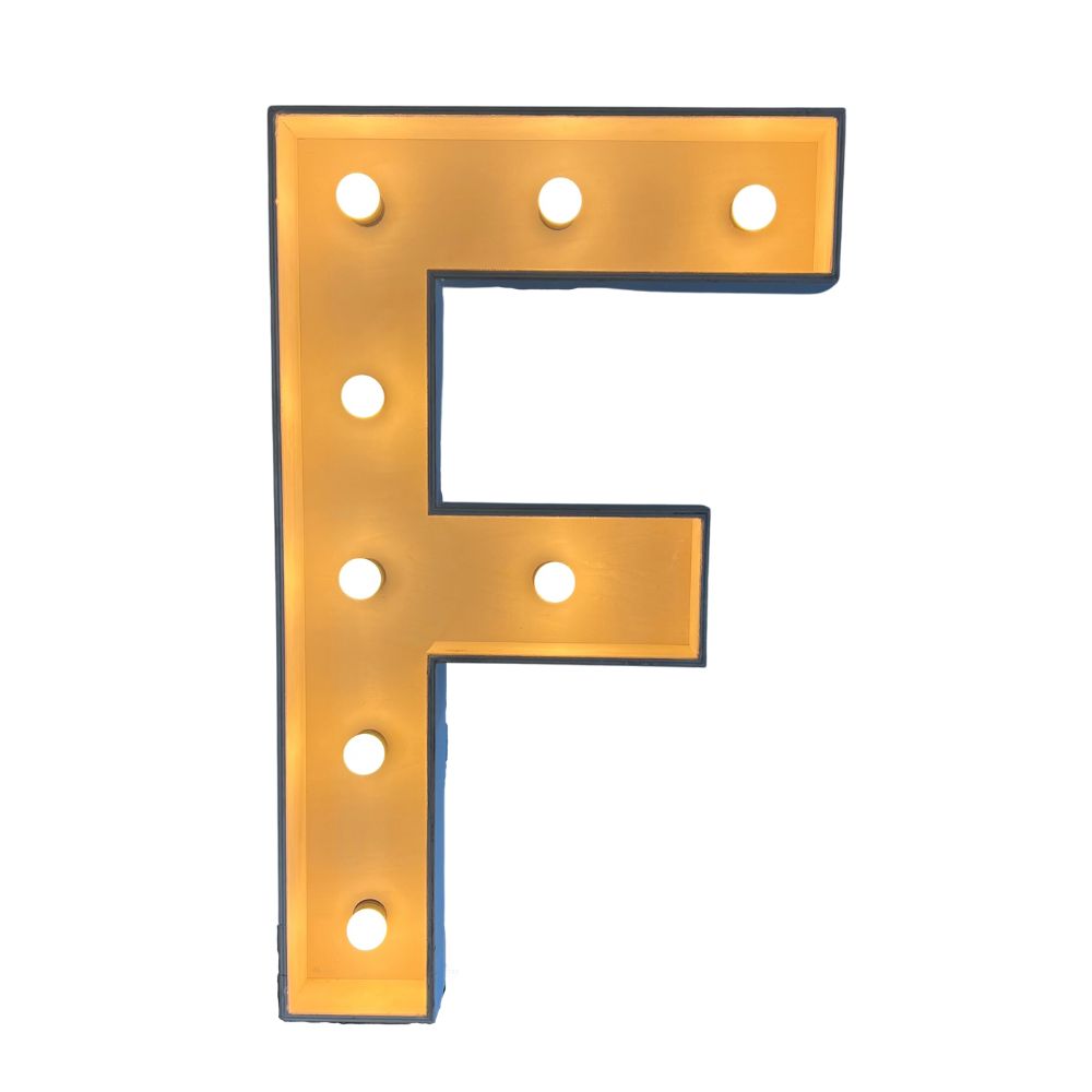 Lichtletter F (Verhuur / 100CM hoog)