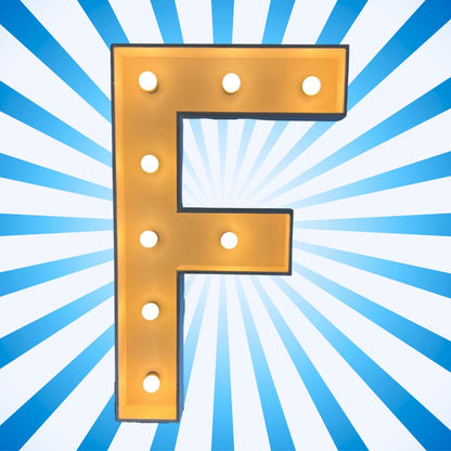 Lichtletter F (Verhuur / 100CM hoog)