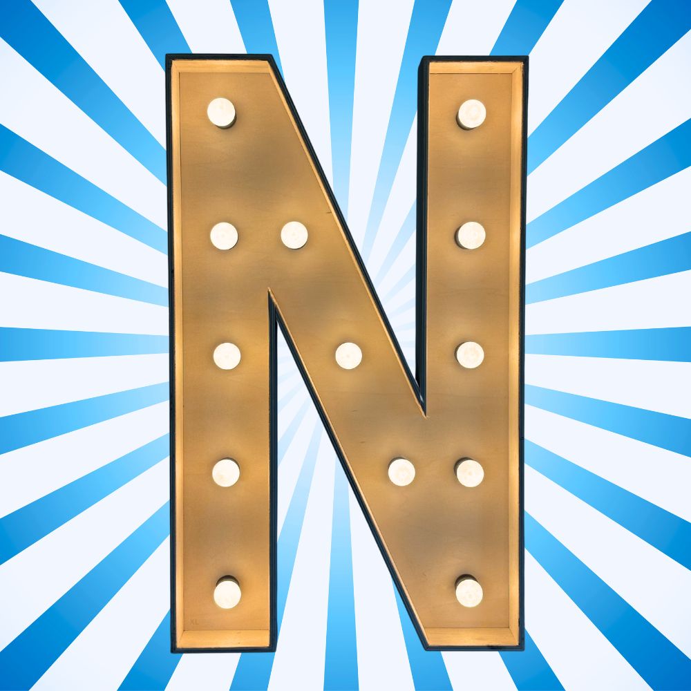 Lichtletter N (Verhuur / 100CM hoog)