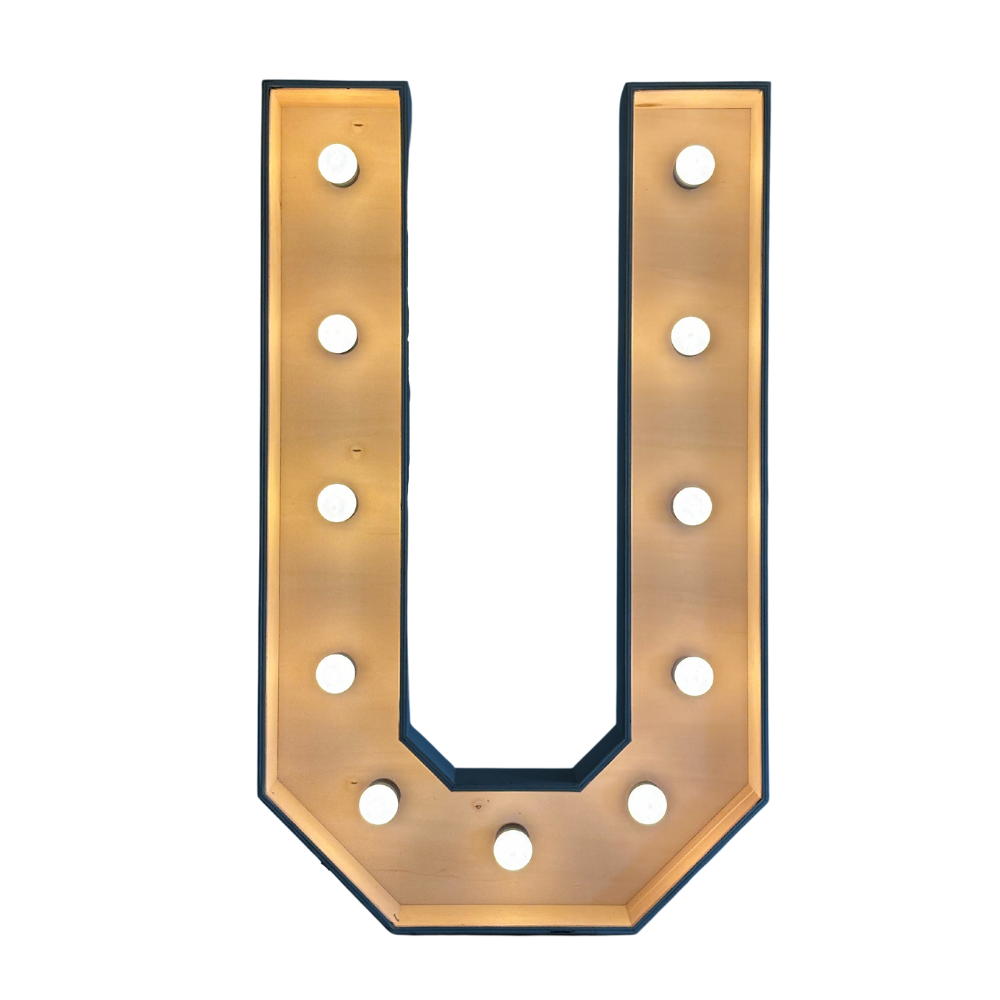 Lichtletter U (Verhuur / 100CM hoog)