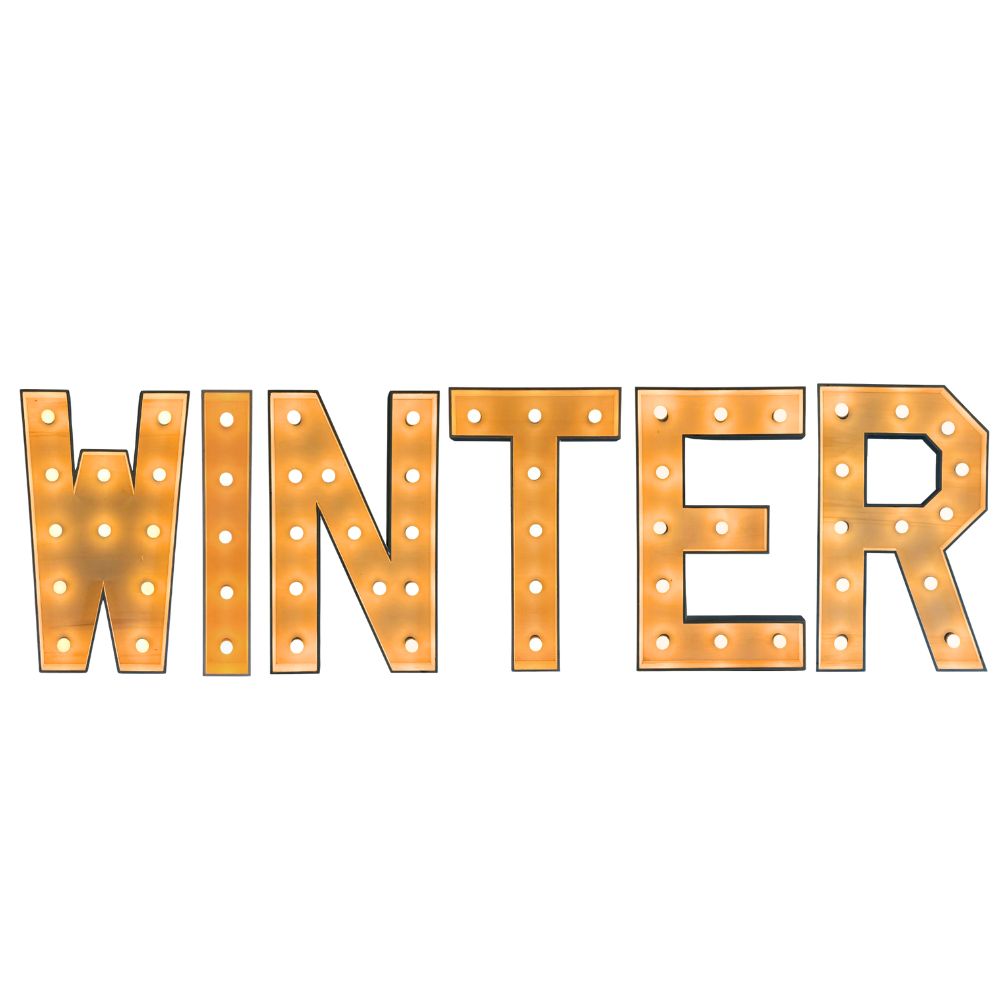 Lichtletters 'WINTER' (Verhuur / 100CM hoog)