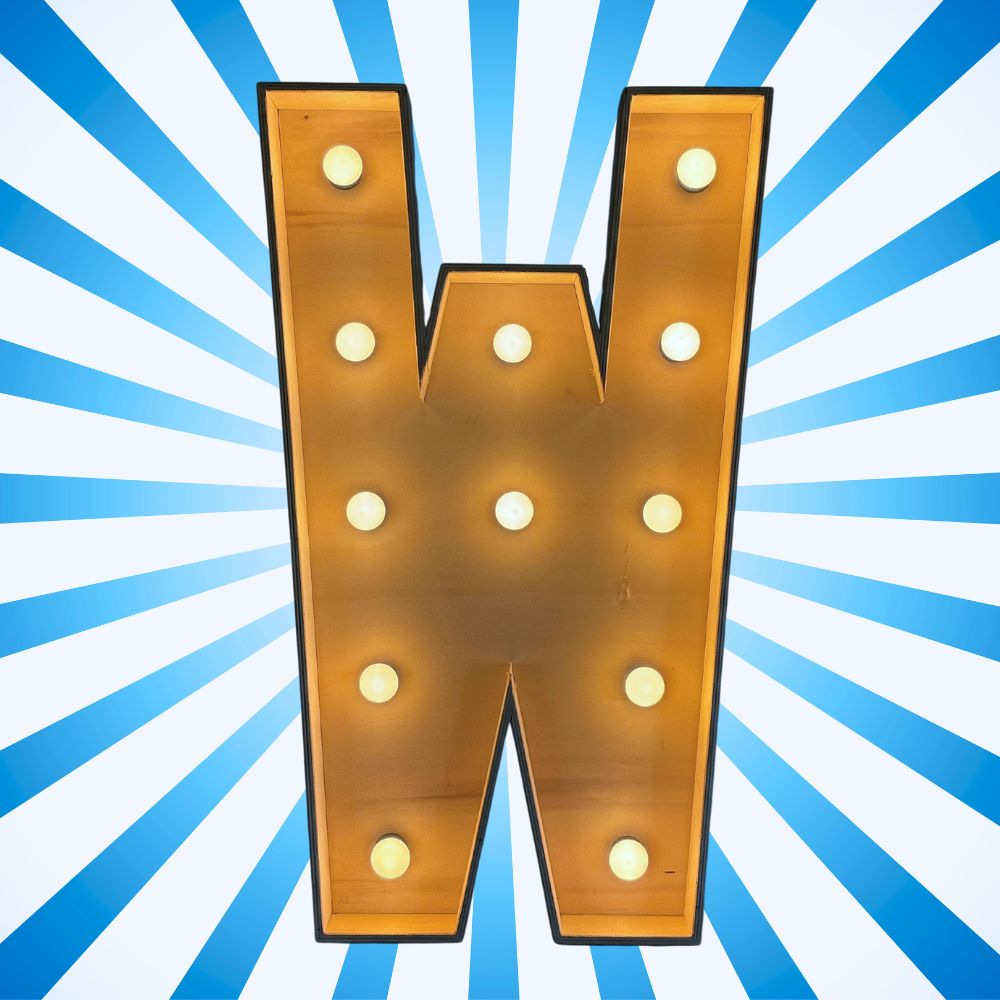 Lichtletter W (Verhuur / 100CM hoog)