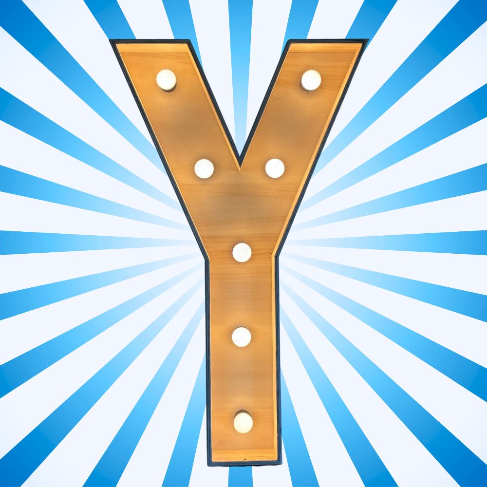 Lichtletter Y (Verhuur / 100CM hoog)