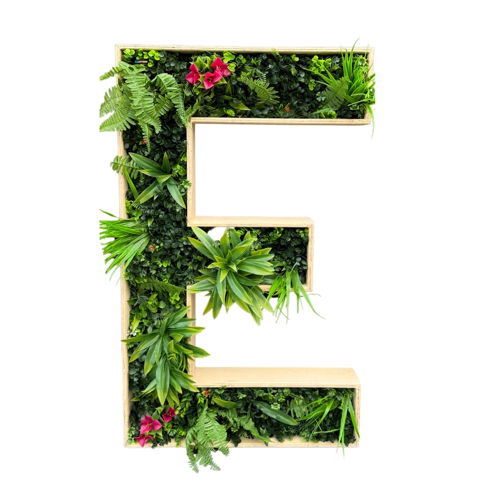Letters met planten 'WELKOM' (Verhuur / 100CM hoog)