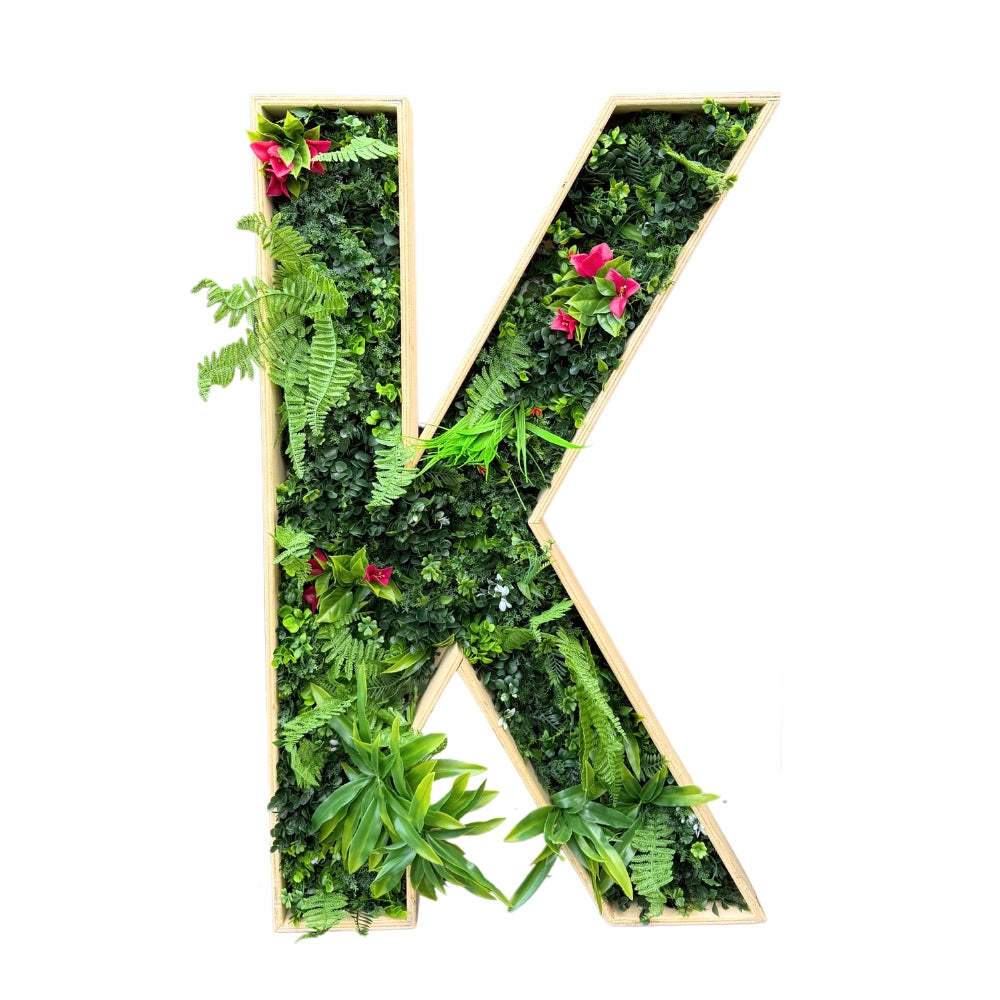 Letters met planten 'WELKOM' (Verhuur / 100CM hoog)