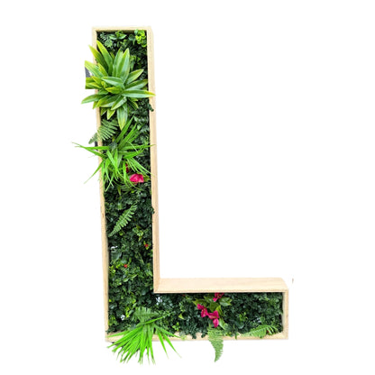 Letters met planten 'WELKOM' (Verhuur / 100CM hoog)