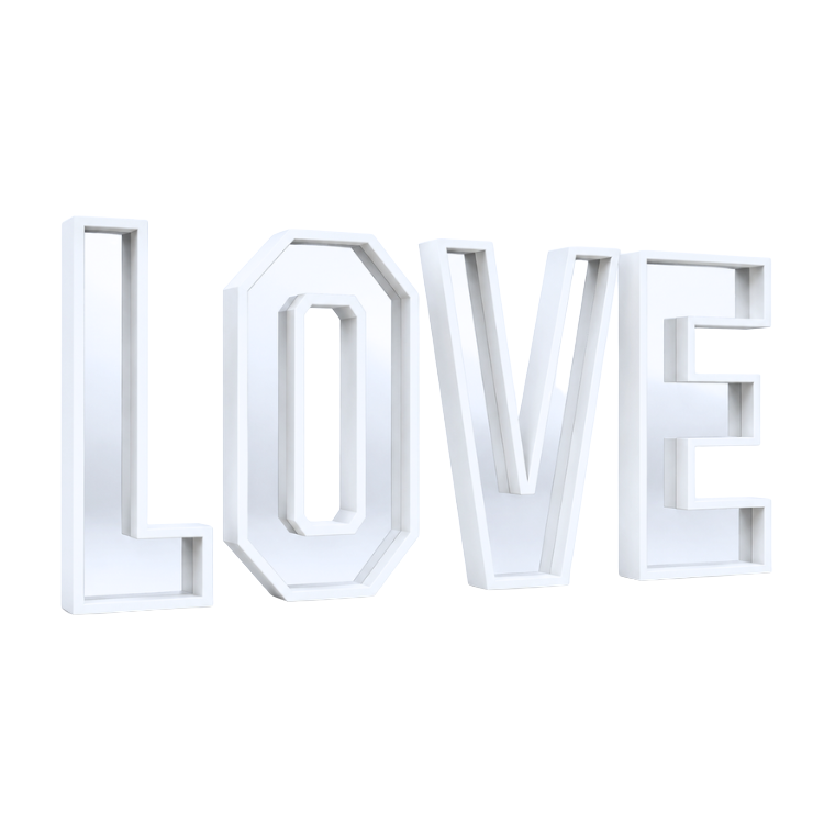 Verhuur - LOVE | Letters met spiegels