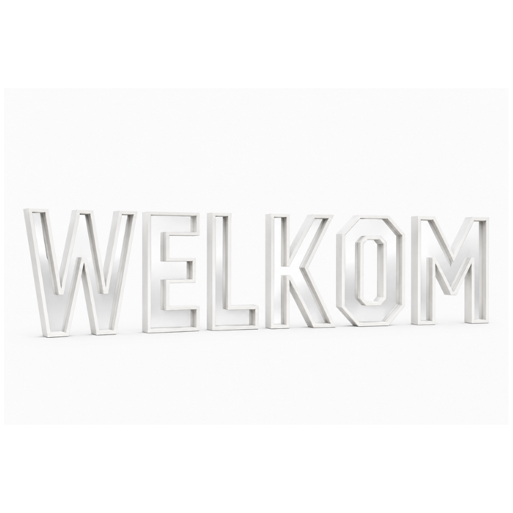 Verhuur - WELKOM | Letters met spiegels
