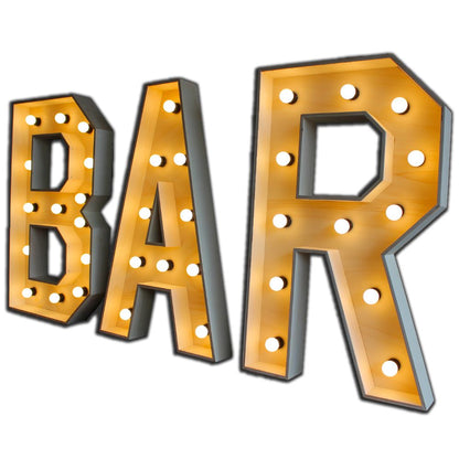 Lichtletters 'BAR' (Verhuur / 100CM hoog)