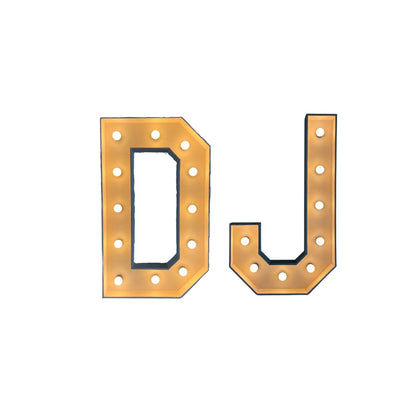 Lichtletters 'DJ' (Verhuur / 100CM hoog)