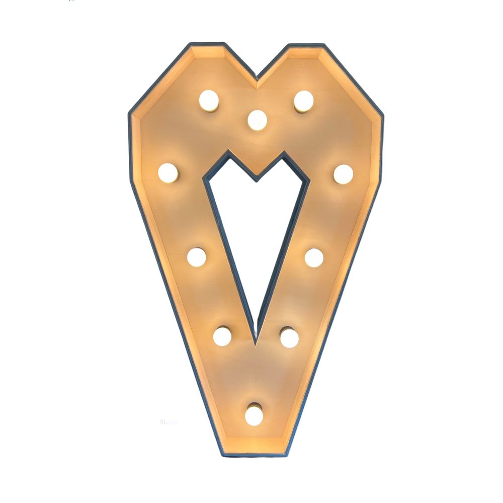 Lichtletter Hart (Verhuur / 100CM hoog)